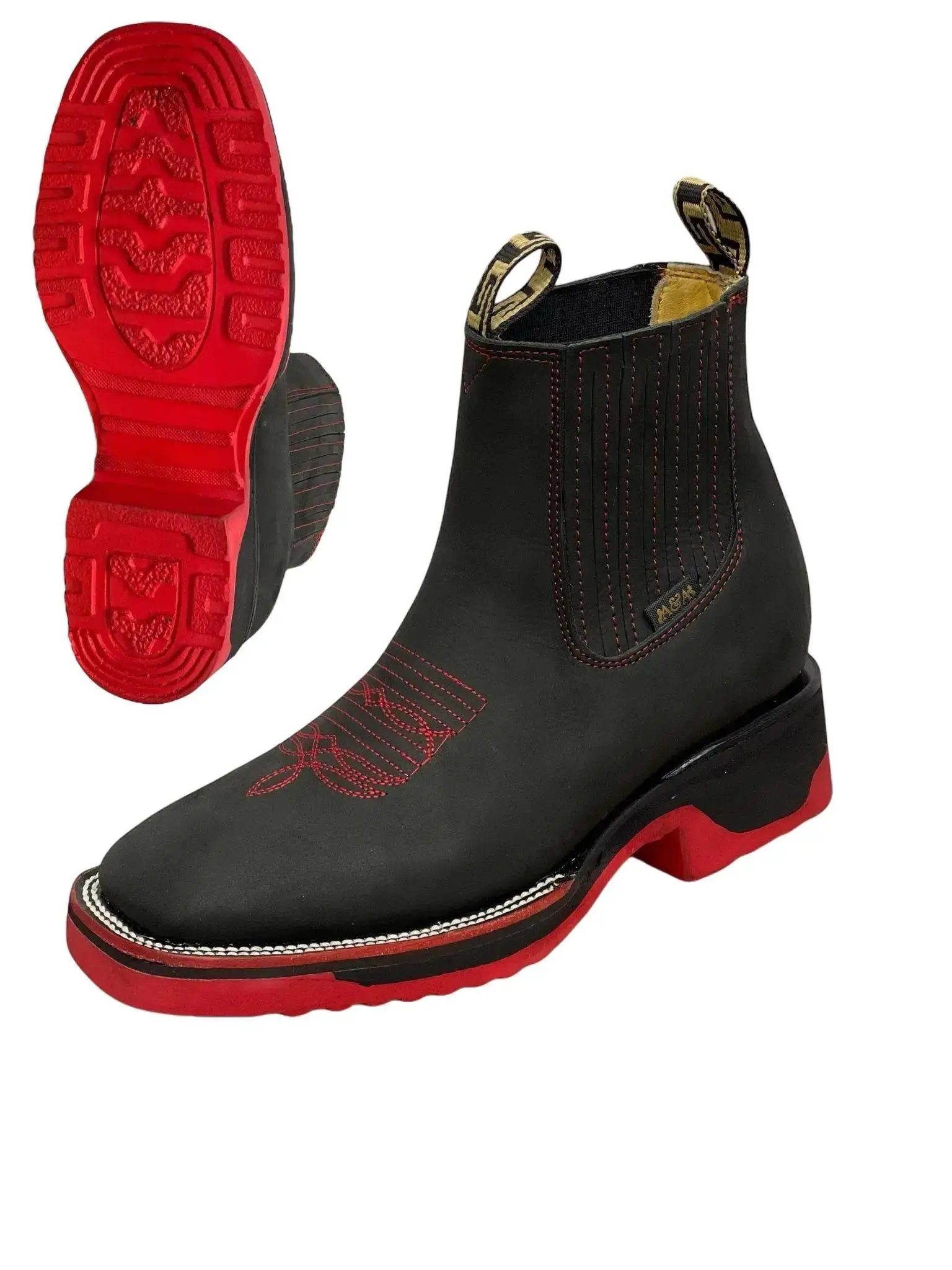 A&A WORK BOOTS, ESTILO KING, BOTIN 100% PIEL CON SUELA DE  POLIURETANO, PIEL NOBUCK, HECHO EN MEXICO