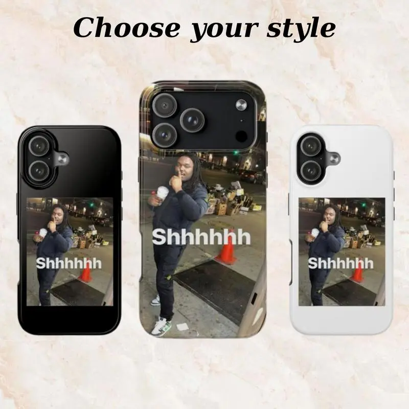 LUCKI Shhhhhh Tough Phone Case, The Ultimate Meme Phone Cover for iPhone 11, 12, 13, 14, 15, 16, 17 Pro Max Plus Models. Enjoy Premium Drop Protection and Unique Style.