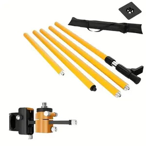 4.2m Professional Laser Level Pole with 1/4" x 20" Mount Adjustable Telescopic Design for Rotary & Line Lasers Includes 5/8"-11 Thread Adapter Ideal for Precision Alignment Leveling