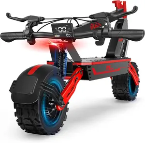 1500W Peak Electric Scooter for Adults, 52V/20Ah Battery, Up to 34 MPH & 43 Miles Long Range, 11" Anti‑Slip Off‑Road Tire, Foldable Commuter E Scooter for Urban Outdoor Travel