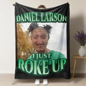 Daniel Larson Selfie Abstract Funny Throw Blanket Daniel Larson Funny Blanket Sofa Bed Blanket Father's Day, Thanksgiving, Children's Day, Holiday Gifts for Children and Family