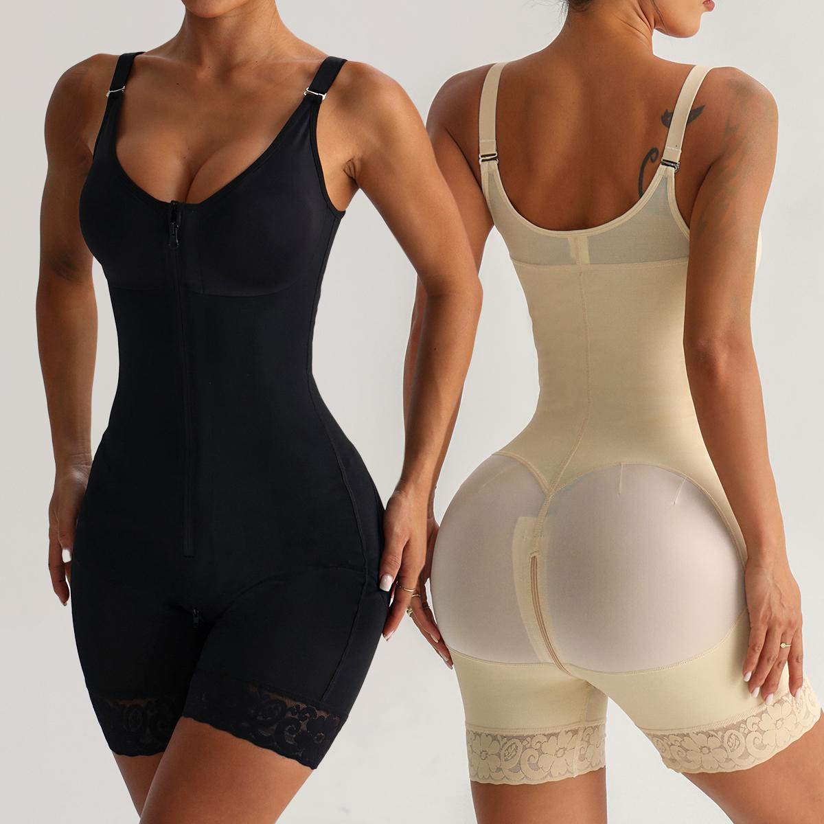 Women's Full Body Shapewear Bodysuit – Strong Tummy Control, Front Zipper, Waist Slimming & Butt Lifting Body Shaper SpringStatements