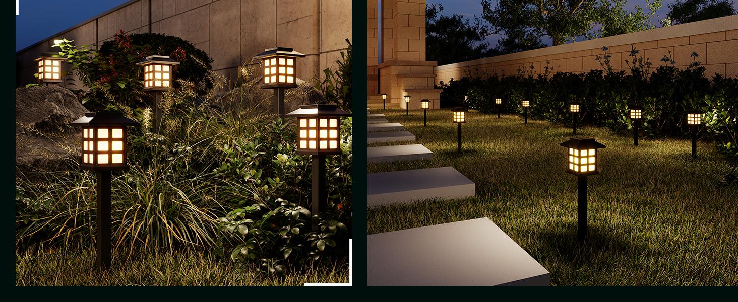 GIGALUMI Solar Garden Lights, Waterproof, Solar Walkway Lights Maintain 10 Hours of Lighting for Your Garden, Landscape, Path, Yard, Patio, Driveway GIGALUMI Solar Garden Lights, Waterproof, Solar Walkway Lights Maintain 10 Hours of Lighting for Your Garden, Landscape, Path, Yard, Patio, Driveway