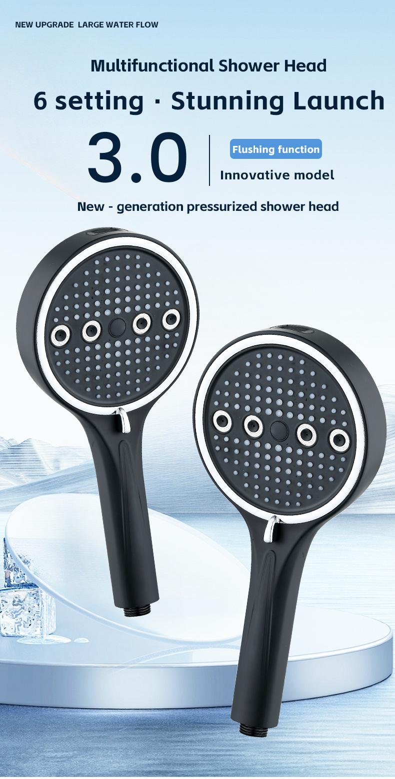 6-Mode Handheld Shower Head