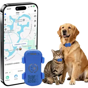 Real-Time GPS Tracker for Dogs – Anti-Loss Pet Tracking Device with Virtual Geofence, Flashlight & Sound Alerts, Unlimited Distance Tracking, Lightweight & Waterproof (28g), Fits Most Pet Collars Rechargeable Flexible Shaft Stainless Steel Martingale