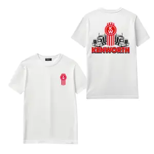 Kenworth Classic Semi Truck Logo Double-Sided Shirt, American Diesel Big Rig Graphic T-Shirt, Truck Driver & Mechanic Lifestyle Apparel, Perfect for Trucking Events, Car Meets & Everyday Workwear