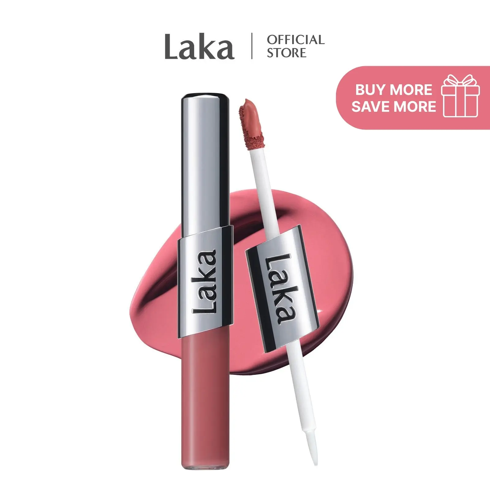 [Laka] Perfect Twin Lip — Dual-Ended Liquid Lipstick with Velvet Matte Color and Glossy Shine