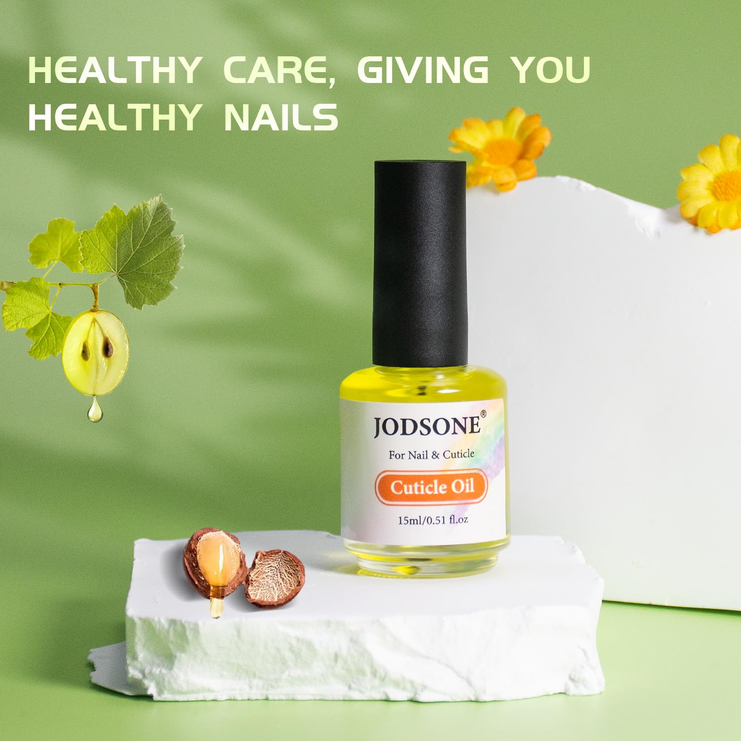 Cuticle Oil for Nails that promotes nail growth and strengthens nails, ideal for damaged nails. Enriched with Vitamin E for complete cuticle care.