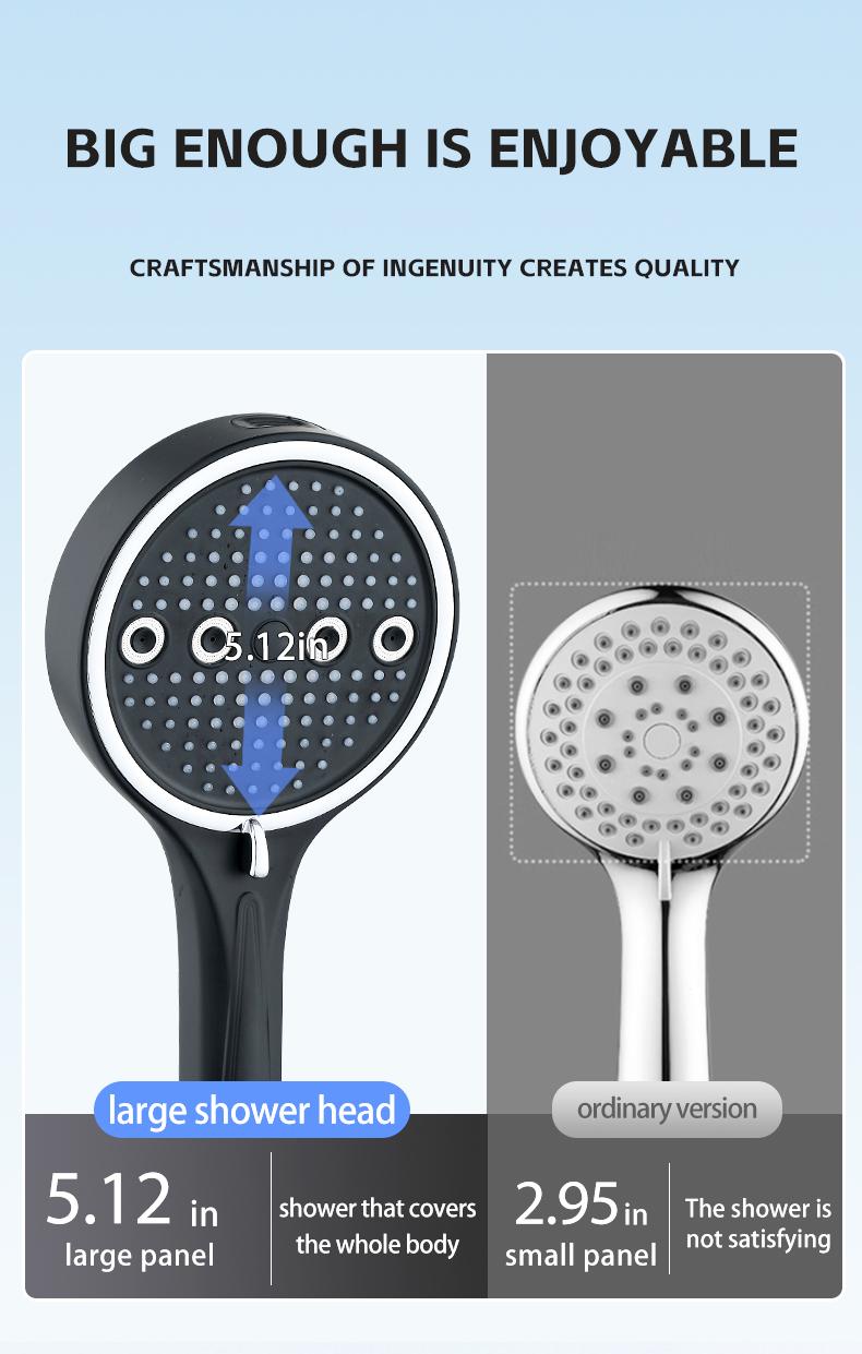 Powerful 6-Mode Handheld Shower Head High Pressure Water Spray with Rainfall Massage Pulse Spray Hybrid Bubble Patterns Premium ABS Material Wall Mount Showerhead Modern Bathroom Upgrade Ideal Summer Shower Accessory Perfect Holiday Gift Powerful 6-Mode Handheld Shower Head High Pressure Water Spray with Rainfall Massage Pulse Spray Hybrid Bubble Patterns Premium ABS Material Wall Mount Showerhead Modern Bathroom Upgrade Ideal Summer Shower Accessory Perfect Holiday Gift