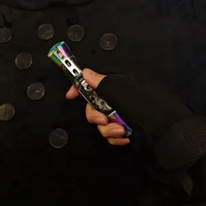 Rainbow Folding Pocket Knif,e, EDC Tool, Outdoor Utility Knif,e for Camping, Hiking, fishing and Everyday Carry, Compact Lightweight Design, Premium Stainless Steel Blade for Durability Survival Tool Multipurpose Tool