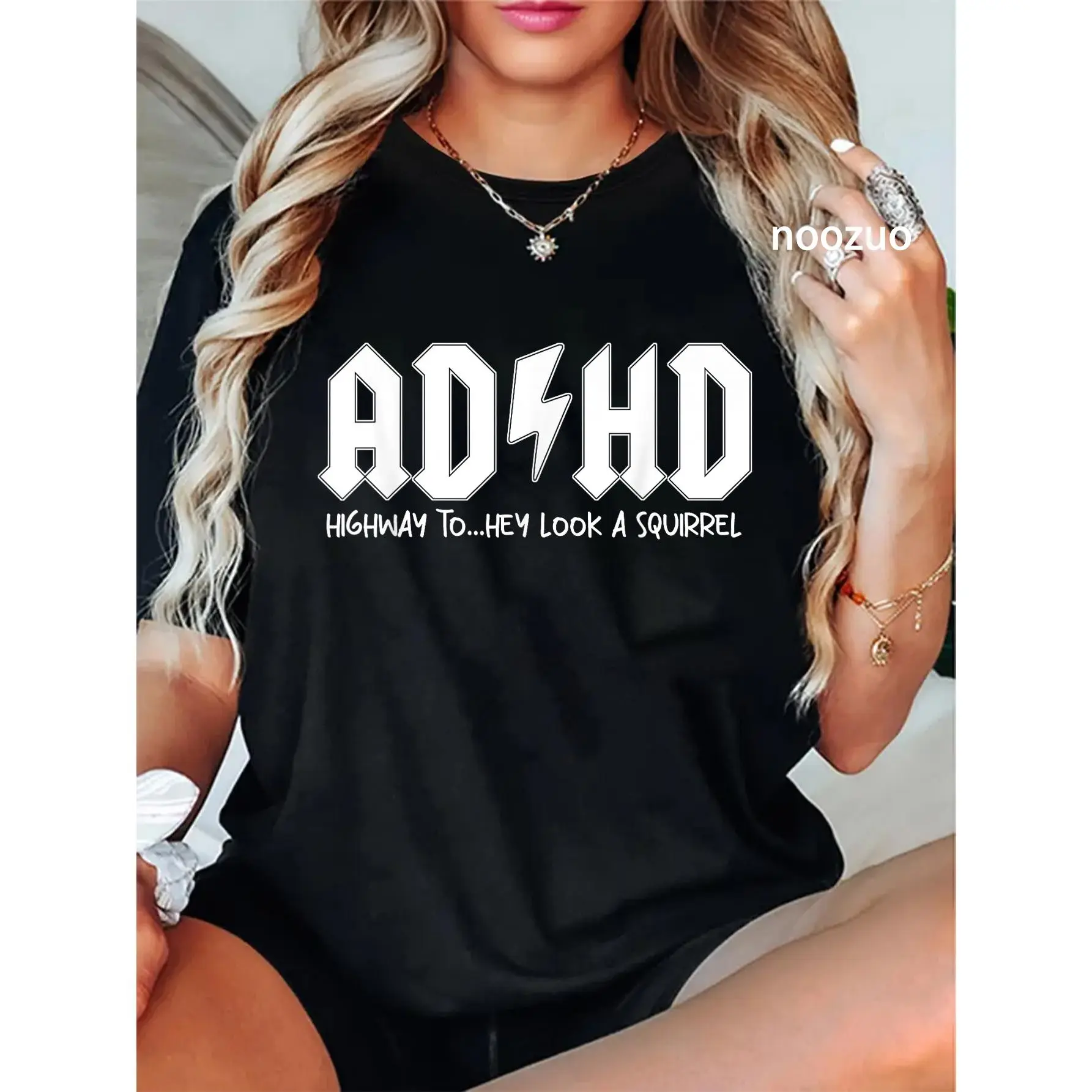 100% Cotton AD HD Highway To Hey Look A Squirrel T-Shirt