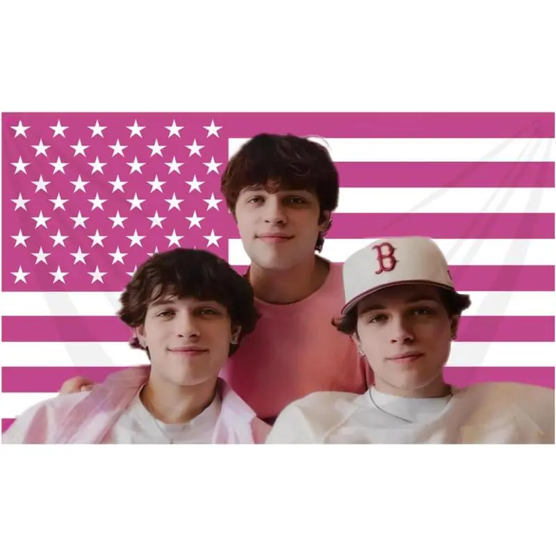Chris Sturniolo Triplets Decorative Polyester Tapestry Flag - Lace Edges Wall Home Decor, Hand Washable, Vivid Colors for Dorm Room & Wedding Hanging, Table Curtain & Gift, Durable