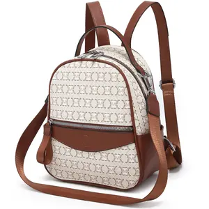 Mini Backpack Purse for Women Multi Pocket Small Backpacks Ladies Convertible Shoulder Handbags Designer Travel Backpack with Wide Strap, Black