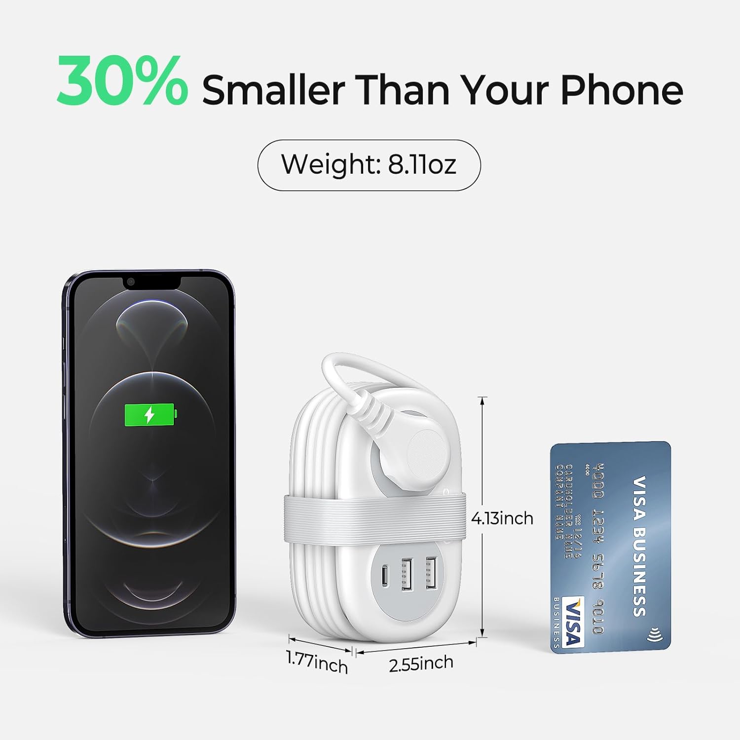 ORICO Travel Power Strip, 3.7FT Small Extension Cord, Portable Power Strip Flat Plug with 2 AC Outlets 3 USB Ports (1 USB C), Multi Plug Extension Cord for Travel, Cruise, Office, Hotels -AP3-2A ORICO Travel Power Strip, 3.7FT Small Extension Cord, Portable Power Strip Flat Plug with 2 AC Outlets 3 USB Ports (1 USB C), Multi Plug Extension Cord for Travel, Cruise, Office, Hotels -AP3-2A