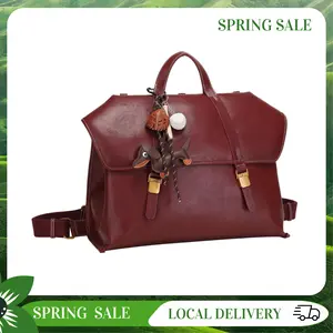 CKSO Great  Deal Leather BacktoSchool Travel Laptop Bag 15.6 & 14 Inches for Unisex Lightweight Large-Capacity Backpack/ShoulderBag/Cross-bodyBag | Computer Bag for Work, Office bag