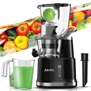 Aeitto Cold Press Juicer, Whole Vertical Juicer, Slow Masticating Juicer Machines, with Big Wide 83mm Chute, Cold Press Juicer for Whole Fruits and Vegetables, Juicer Machine BPA-Free, Ice Fruit, Smart recipes App