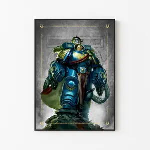 [Gaming Collection - Sale Up To 40%] [Unframe] Ultramarine Marneus Calgar Poster, Space Marine Commander Wall Art, Grimdark Sci-Fi Artwork, Collector Room Decor, Fan Gift