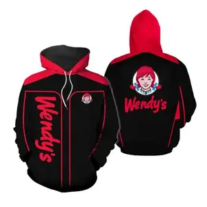 Wendy's Hoodie, Fast Food 3D Printed Hoodie, Hoodie Fuuny Men and Women Unisex Sweatshirt Multiple Colors for Men and Women Gift Womenswear Tops Everyday, Gift for fan rap