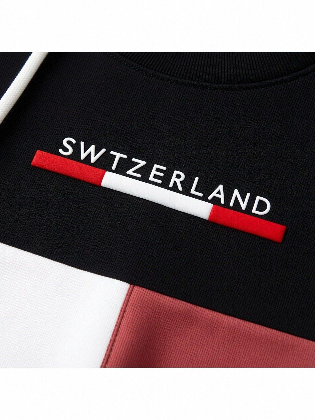 2026 New Men's Casual Fashion Sports Two-Piece Set, Color-Blocked Crewneck Sweatshirt & Side-Stripe Jogger Pants, Suitable for Everyday Wear, Street Style, Home, or Commuting