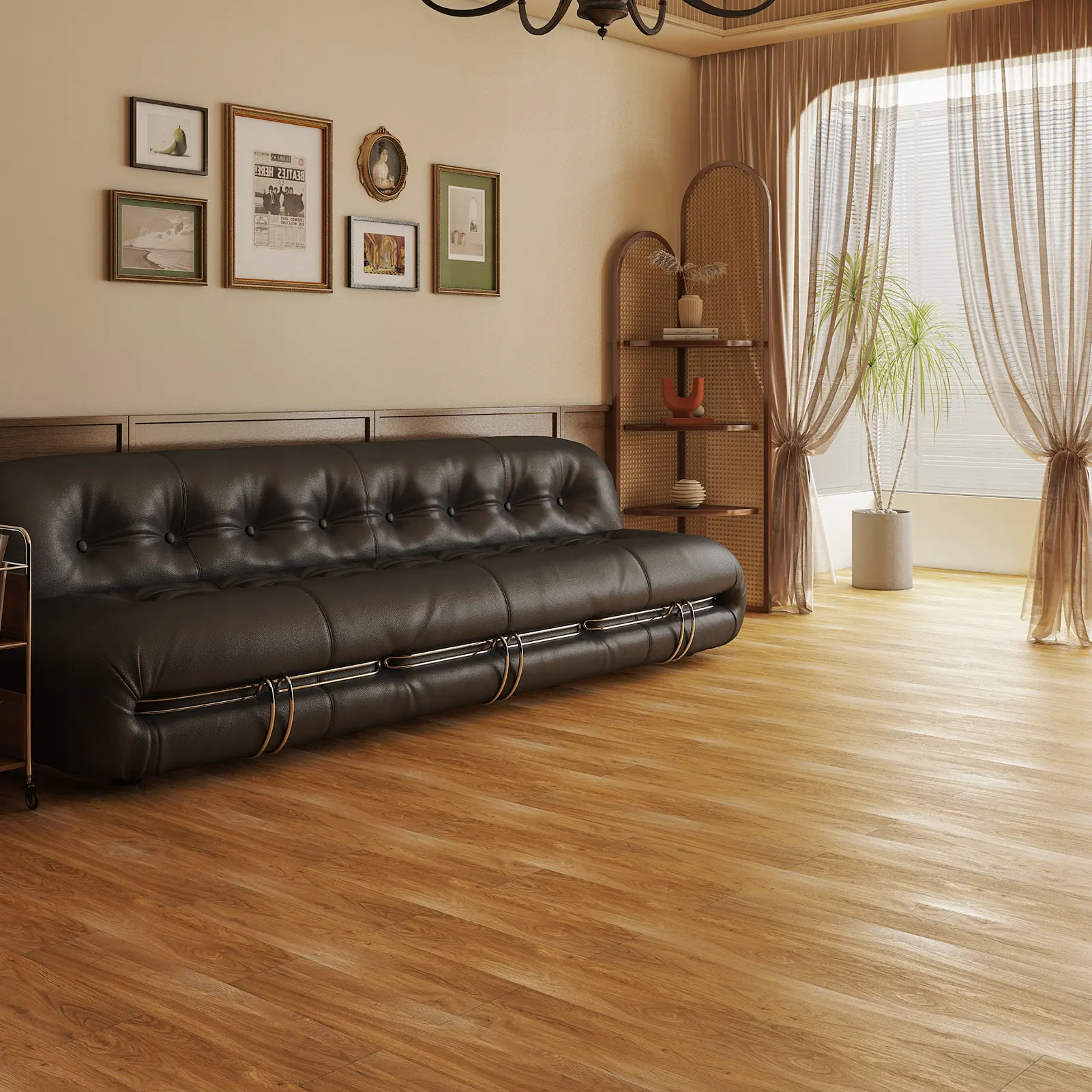 Art3d 6"x36" Vintage Peel-and-Stick Rigid Vinyl Wood Grain Floors - 36 Planks (54 SqFt), Durable, Waterproof, Fireproof, Easy DIY, Fast Room Refresh, Sticks to Walls Too, for Living Room, RV, Stick To Walls Too