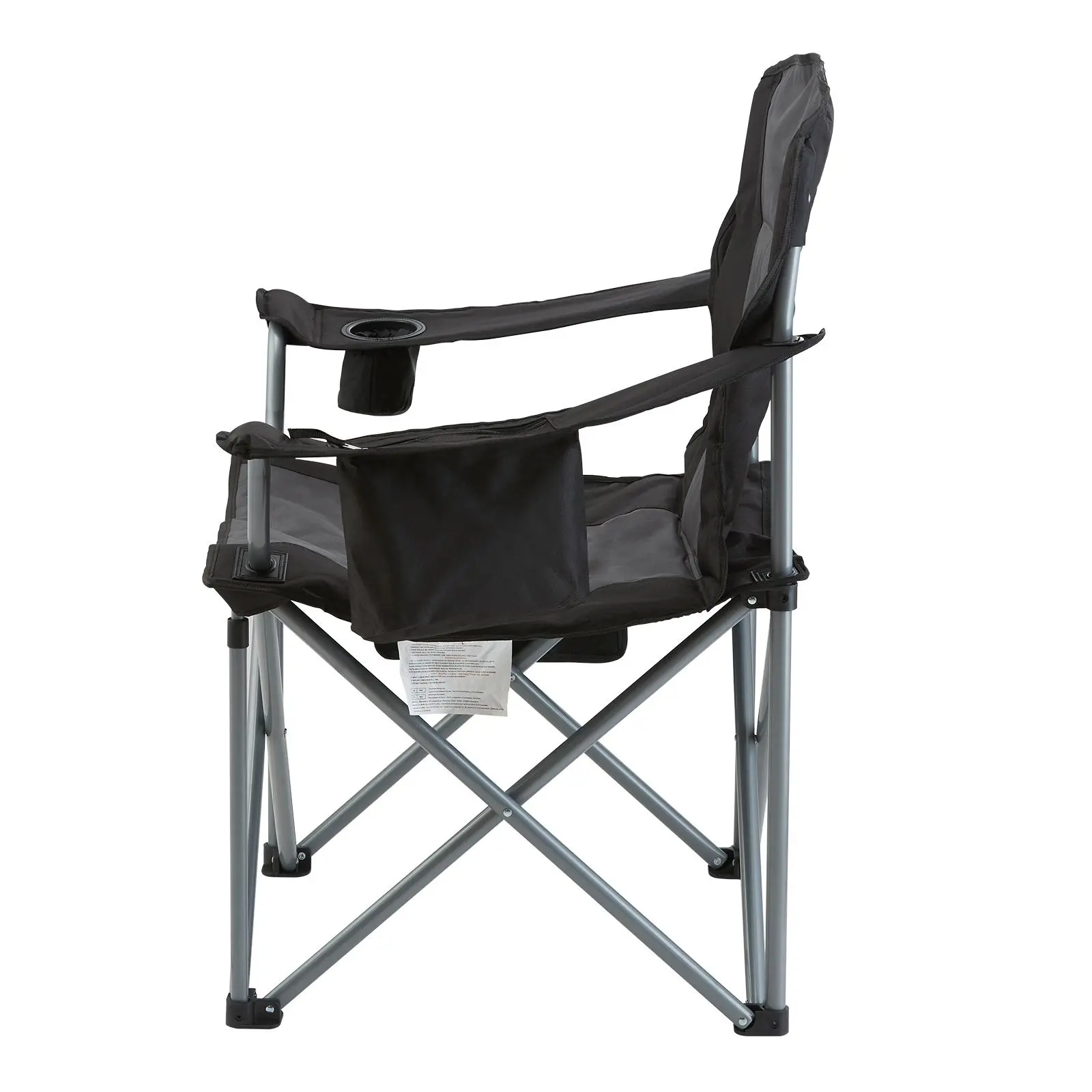 【Backtoschool】VEVOR Adult Size Cotton Camping Folding Beach Chair, Heavy-Duty Portable Quad Chair with Lumbar Back Pad, Armrests, Side Pockets, Cup Holder, 350lb Capacity & Cooler Bag Ready for Camping, Picnic, Beach Chair Foldable
