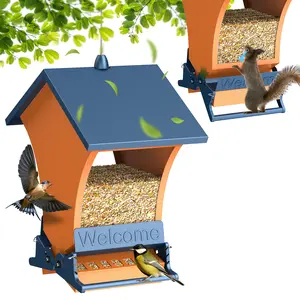 Squirrel-Proof Bird Feeder – Bright Orange, Backyard Feeder for Cardinals & Chickadees, Durable & Easy to Hang, Perfect Spring Gift for Nature Lovers