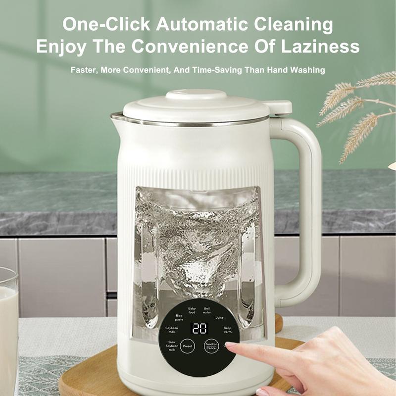 Boyuevi Nut milk maker, 8-in-1 self-made automatic plant, Soy, Almond, Oat, Coconut Milk, etc., multi-functional