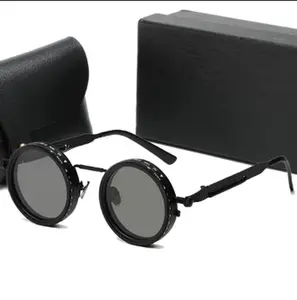 Nine-speed filter glasses color-changing polarized light reduction polarized sunglasses frame UV-proof sunglasses round-frame glasses