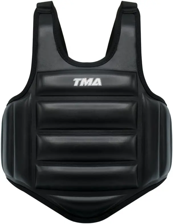 TMA Kids Boxing Belly Pad Chest Guard MMA Body Protector Martial Arts Rib Shield Armour Taekwondo Training (10 to 15 Year Old)