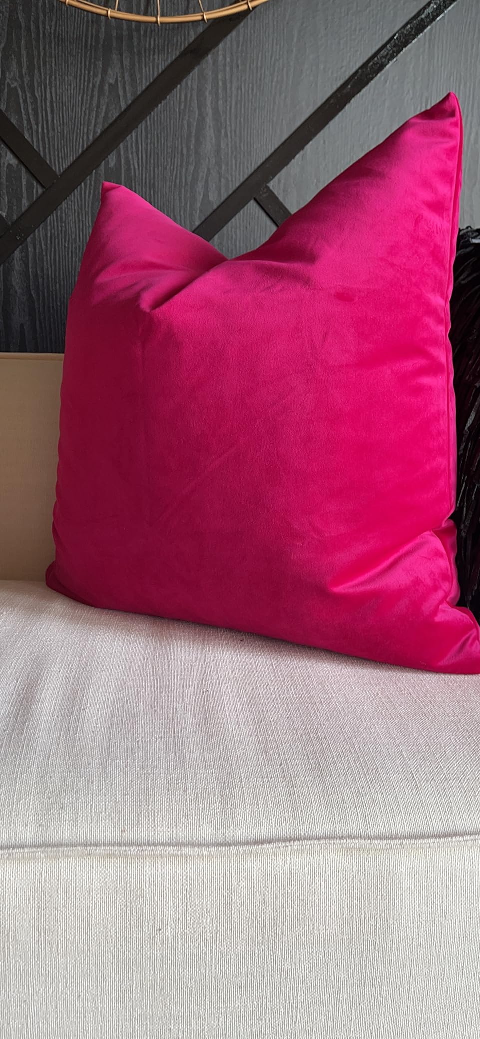 28x28 Extra LG Soft Throw Pillow [1 INSERT+ 1 COVER] Washable, High Quality Velvet for Bed / Sofa / Couch Decor