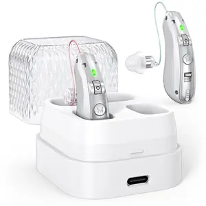 Foahinio Hearing Aids for Adults, Behind-the-Ear Hearing Amplifiers with Magnetic Charging Case, Digital Noise Cancelling,Clear Sound, Invisible Design for Hearing Loss, 25mAh Hearing Devices Assist Healthcare
