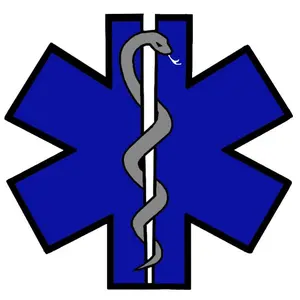 EMS Blue Sticker 3" Star of Life Decal | EMT Student & EMS Training Sticker | Waterproof Vinyl