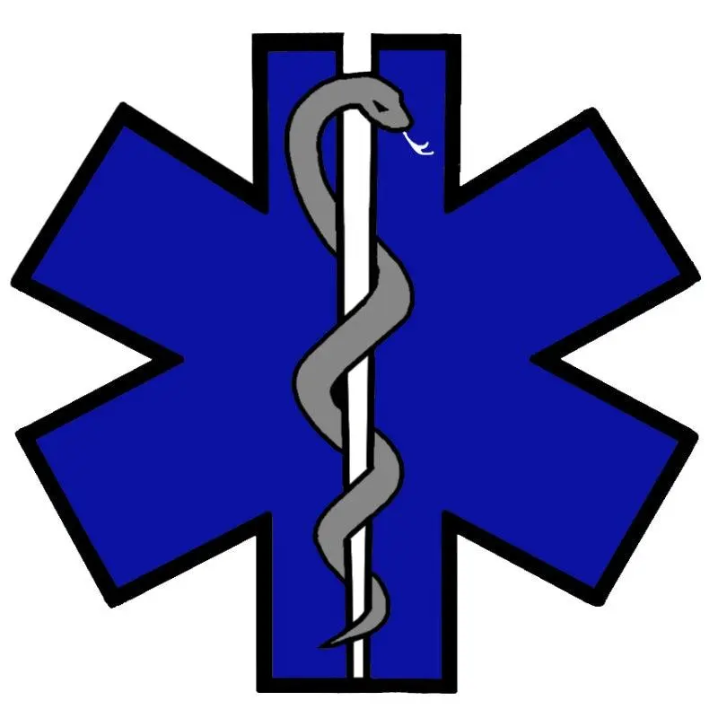 EMS Blue Sticker 3" Star of Life Decal | EMT Student & EMS Training Sticker | Waterproof Vinyl