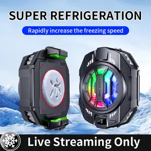 2026 New 15W Semiconductor Phone Cooler with LED Display, 38°C Professional Cooling Fan – Magnetic RGB Back-Clip Cooler with Ice-Sealed Refrigeration Technology, Turbo Fan & TEC Chip, 3-Speed Adjustable for Gaming