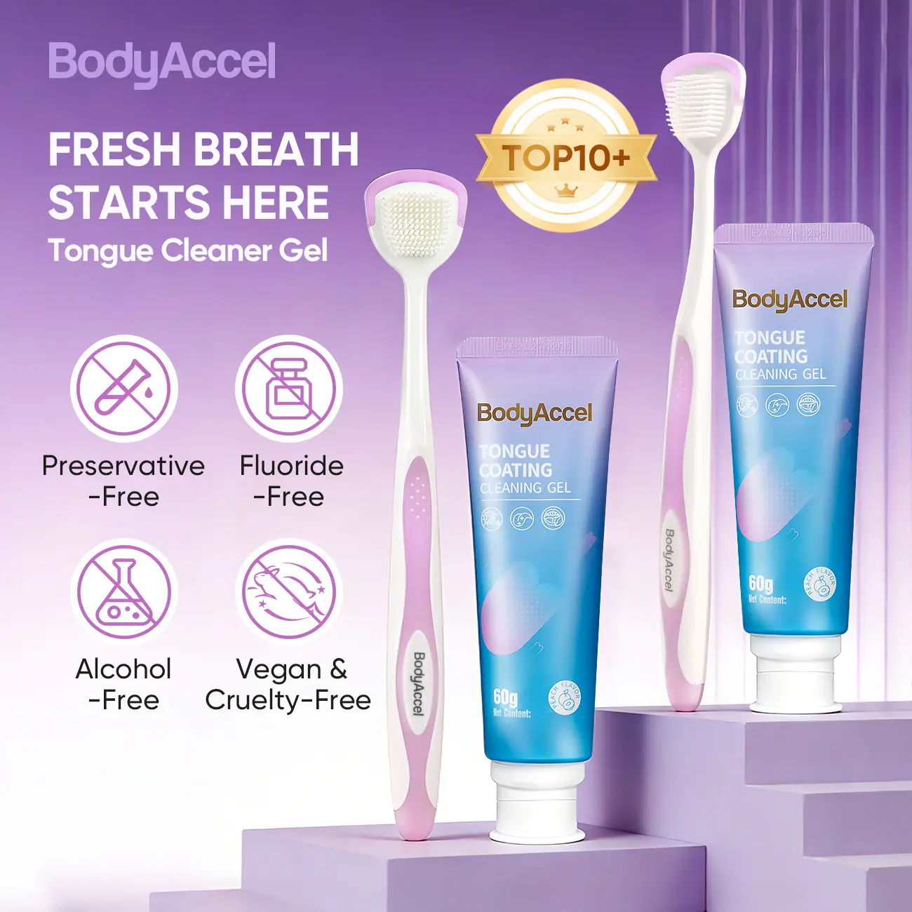 【BodyAccel】BodyAccel Tongue Cleaning Gel Bundle for Oral Freshness-SW