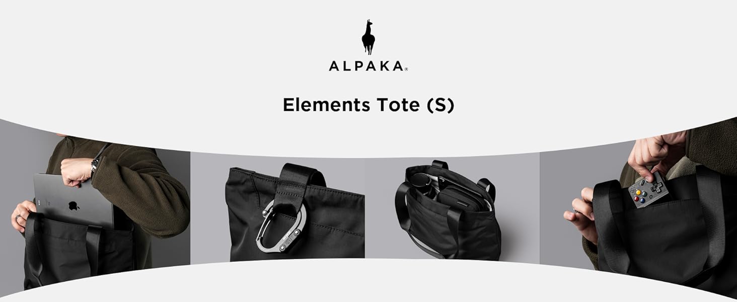 ALPAKA Elements Tote 9L - Small Tote Bag for Commute & School, Fits 11” Laptop/iPad Pro, Foldable, Waterproof