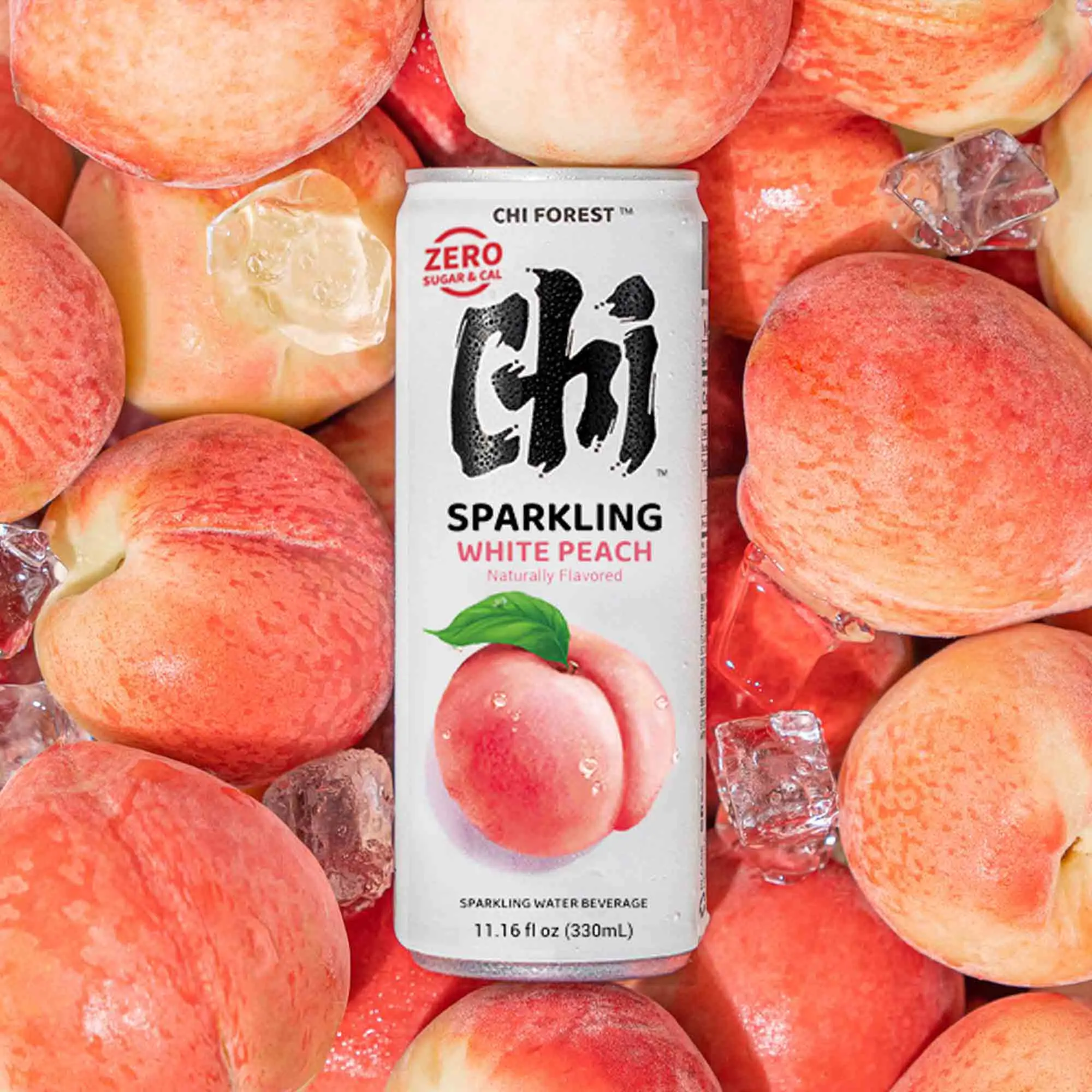 CHI FOREST White Peach Sparkling Water (11.16 fl oz* 24 Cans)