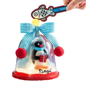 MARTUBE Pingu Merch Voice-Activated Night Light with Timer 4 Adjustable Brightness Levels Interactive Wishing Bell Desk Lamp Cute Penguin Wireless Outdoor Lighting Adorable Gift Fun Desk Decor & Birthday Gift for Kids Teens & Adults Home Bedroom summervib