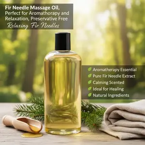 Fir Needle Massage Oil, Perfect for Aromatherapy and Relaxation, Preservative Free