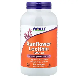 NOW Foods Sunflower Lecithin, 200 Softgels (1.2 g per Softgel)