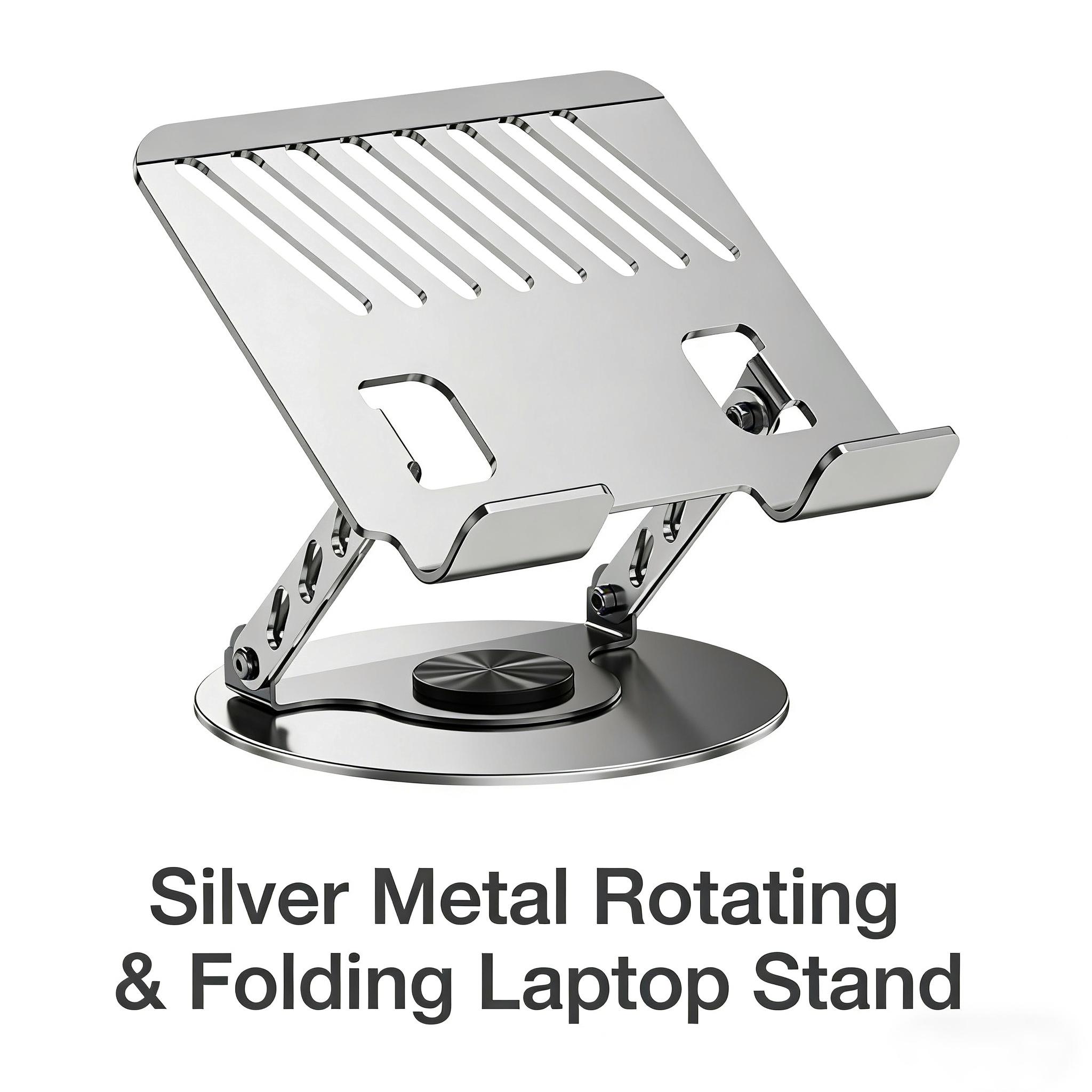 360° Rotatable Tablet Stand Adjustable Foldable Desktop Notebook Stand Holder for 10-17 Inch Laptop Tablet(Large)