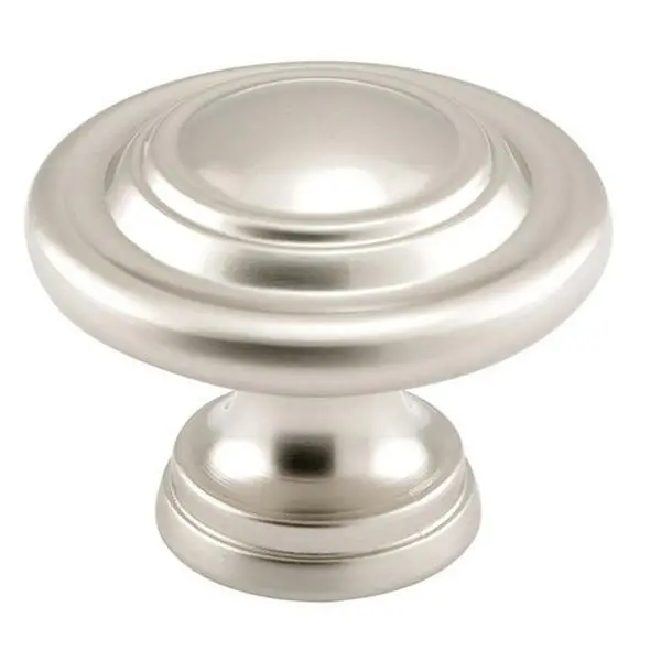 Prime-Line 163320 Ergonomic Bi-Fold Door Knob - Satin Nickel Plated Zinc Alloy Doorknob, 1 Count, 1.75" Dia., Wide Grip Base Prevents Hollow Door Crush, Easy Gripping Design, for Commercial and Residential Use, Ergonomic Doorknobs