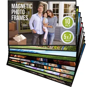 10 Pack 5X7 in Magnetic Picture Frames for Refrigerator Magnet Picture Frames