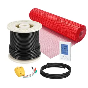 VEVOR 80 sqft Floor Heating Mat System,  120V Electric Radiant Heated Floor System, with Decoupling Membrane & Smart Control Thermostat & Alarm, Easy Installation for Tile, Stone, Vinyl
