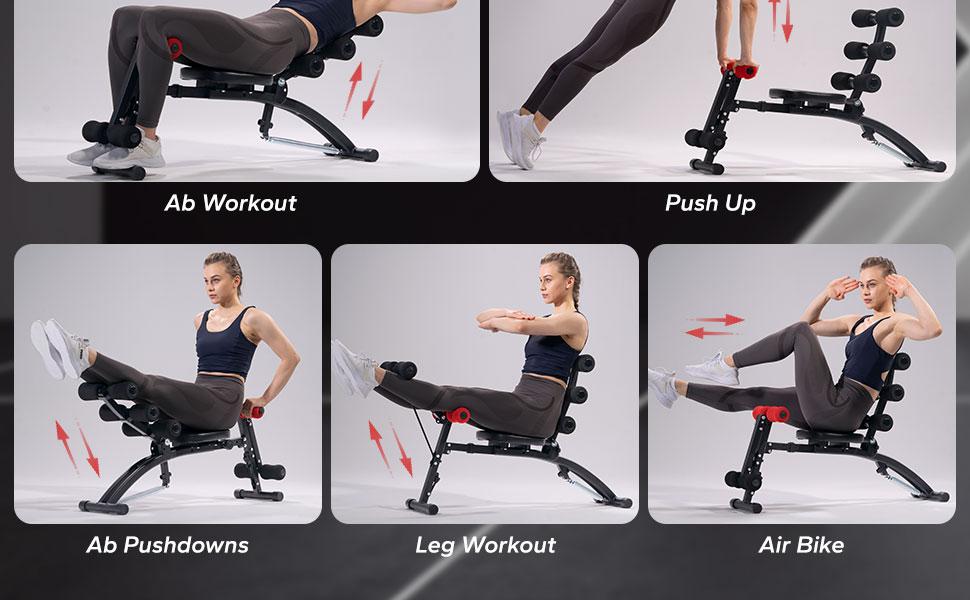 MERACH Multi-Functional Adjustable Ab Machine Workout Bench Sit Up Machine Push Up Exercise Chair for Home Gym MERACH Multi-Functional Adjustable Ab Machine Workout Bench Sit Up Machine Push Up Exercise Chair for Home Gym