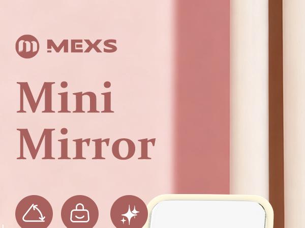 MEXS Mini Foldable Makeup Mirror for Women, Portable Pocket Mirror, Ultra Slim Compact Mirror for Purse, Gift, Travel & Daily Touch-Up MEXS Mini Foldable Makeup Mirror for Women, Portable Pocket Mirror, Ultra Slim Compact Mirror for Purse, Gift, Travel & Daily Touch-Up