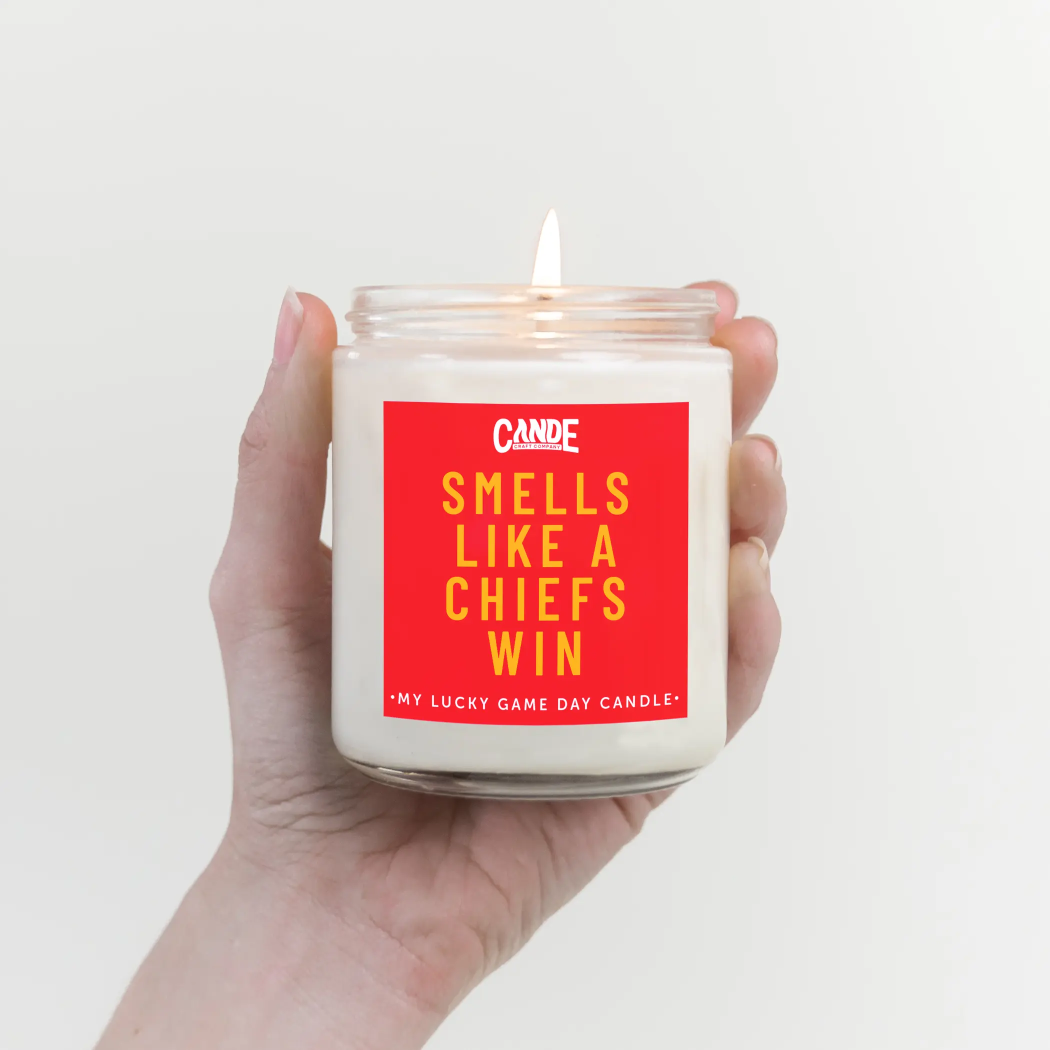 Smells Like a Football Win Fragrance Candle - Home Fragrances with Cozy Aroma, Cotton Wick - 40-Hour Long-Lasting Burn Time - Game Day Home Decor, Football Gift