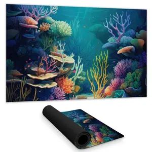 MWW C1DM14241EFZ1E 14 x 24 in. Filled with Life Orange Gaming Mat - Stylish Home Decor