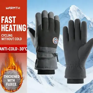 Unisex Ski warm Gloves | Fleece Lined Thickened Winter Gloves Windproof Water Repellent Touchscreen Gloves for Outdoor winter gloves for men Skiing