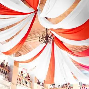 MTREO 4 6 White Ceiling Drapes for Weddings 5ftx10ft/5ftx20ft/5ftx30ft Wedding Draping Fabric Sheer Gauze Cheesecloth Fabric Wedding Drapes Soft Arch Wedding Ceiling Decoration for Party Ceremony Event Banners Decorating